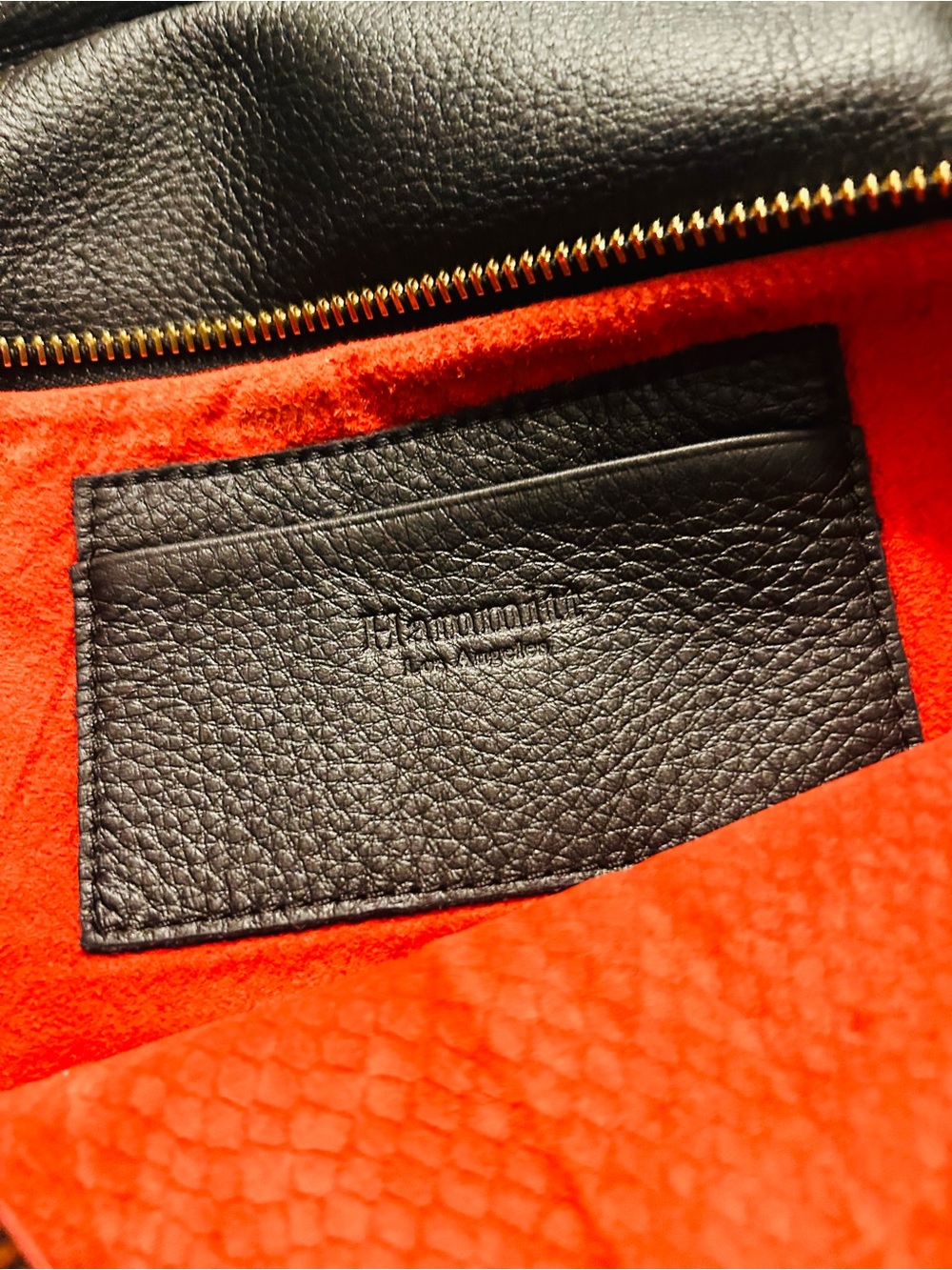 Hammitt Black Leather Crossbody with Gold Grommets - Picture 7 of 13